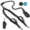 Double Dog Leash with Reflective Anti-Tangle Strap